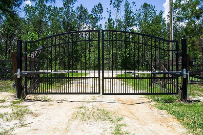 Mighty Mule Gate Opener, Solar and Smart Ready, Heavy Duty Automatic Gate Opener, Gates up to 18ft or 850lb Per Gate Leaf, Dual Gate Opener, Upgraded, MM572W-A
