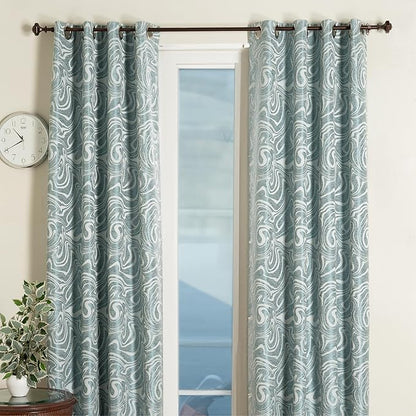 Deco Window Adjustable Curtain Rod for Windows 18 to 44 Inch (Pack of 1) Extendable Heavy Duty 3/4 Inch Iron Drapery Pole with Finials Wall Mounted French Door Curtain Rods (Brown)