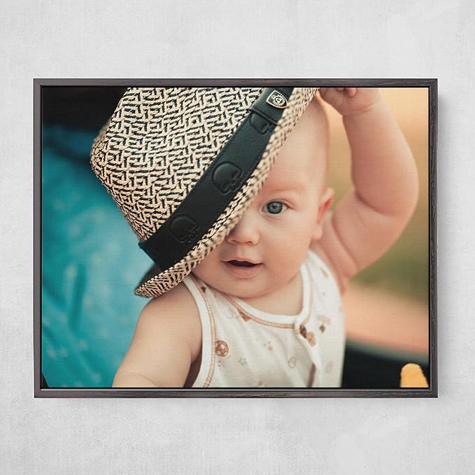 P&L ART. Personalized Custom Canvas Prints: Photo On Canvas Transform Your Photos into Stunning Framed Wall Art Digitally Printed Photo To Canvas Ideal for Home Decor Gifts Keepsakes Black 16X24