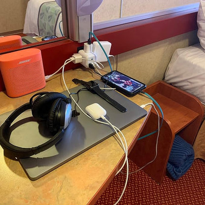 Cruise Approved Power Strip Non Surge Protector for Cruise Ship Multi Plug, 6 Outlets, 3 USB & 3 AC Outlet for Carnival, Celebrity, Princess, Norwegian & Major Lines in 2025 & 2026