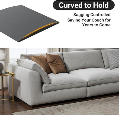 Couch Cushion Support for Sagging Seat, High Density Foam Sofa Support Replacement for Furniture, Curved Couch Supporter for Under The Cushions, Grey Set of 3