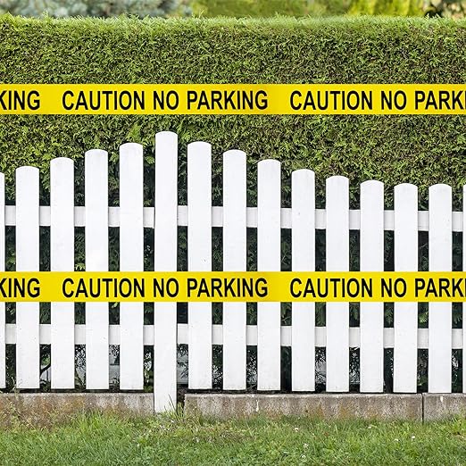 Caution NO Parking Tape – 3 Inch x 1000 Feet Each | Bright Safety & Hazard Tape with Bold Black Text for Construction, Events, and Dangerous Areas (Caution NO Parking, 2 Pack)