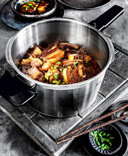 Fissler Vitaquick Premium Pressure Cooker Set, 6.3 Quart and Glass Lid