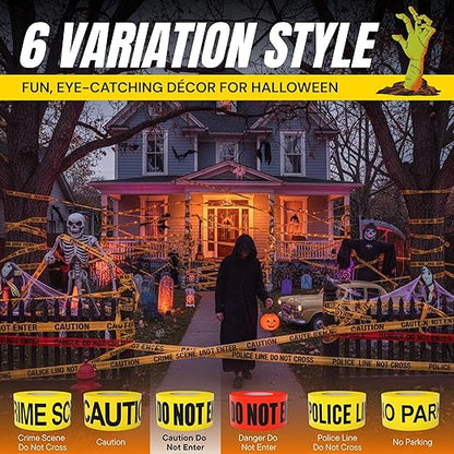 Caution Do Not Enter Tape 2 Pack 3 inch X 1000 feet • Bright Yellow with a Bold Black Print • 3 in. Wide for Maximum Readability • Tear Resistant Design