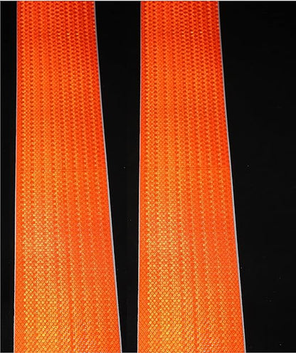 Orange Reflective Tape Outdoor Waterproof 4 inch Wide, High Visibility Industrial Marking Tape, Safety Adhesive Stickers (68 feet,5 Rolls)
