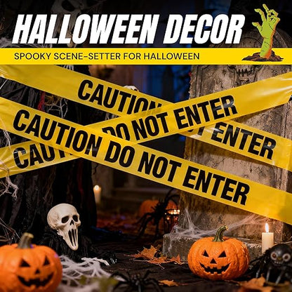 Caution Do Not Enter Tape 2 Pack 3 inch X 1000 feet • Bright Yellow with a Bold Black Print • 3 in. Wide for Maximum Readability • Tear Resistant Design