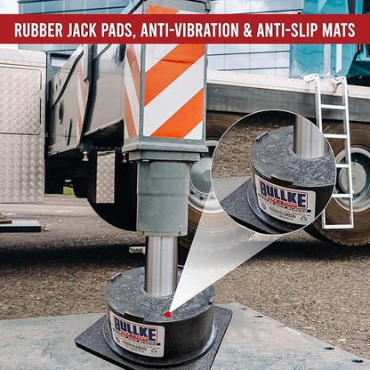 USA Made RV Leveling Jack Flex Pads 9" – Heavy-Duty Rubber Jack Pads for Camper & Trailer – Non-Slip, Shock-Absorbing Stabilizer Mats – Prevent