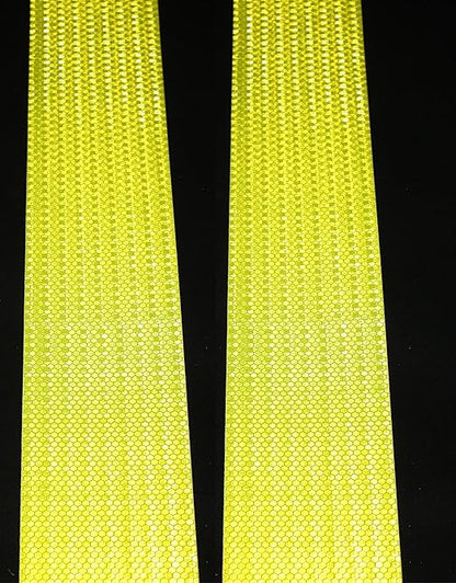 Fluorescent Yellow Reflective Tape Outdoor Waterproof 3 inch Wide, High Visibility Warning Safety Industrial Marking Tape (68 feet,5 Rolls)