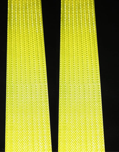 Fluorescent Yellow Reflective Tape Outdoor Waterproof 3 inch Wide, High Visibility Warning Safety Industrial Marking Tape (68 feet,3 Rolls)