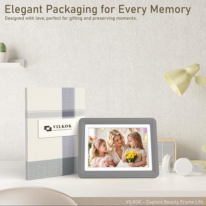 Dark Gray 5x7 Picture Frame with Acrylic Front 1 Pack, ABS Frame for 5x7 or 4x6 Photos, Shatterproof UV-Resistant Tabletop Photo Frame, Vertical/Horizontal Display for Home Décor