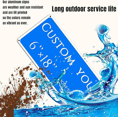Custom Sign, street signs customized，custom wedding,name Signs, Multiple Sizes, Customize for Office, Business, Workplace, office, Home, Delivery Signs,Reflective(6 * 18 Inch)