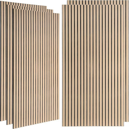 5 Pack Large Acoustic Wall Panels 47.2 x 23.6 x 0.4 Inch Sound Proof Sound Absorbing Polyester Fiber Panels Self-Adhesive Decorative Acoustic Panels for Home Studio, Office, Recording
