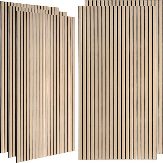5 Pack Large Acoustic Wall Panels 47.2 x 23.6 x 0.4 Inch Sound Proof Sound Absorbing Polyester Fiber Panels Self-Adhesive Decorative Acoustic Panels for Home Studio, Office, Recording