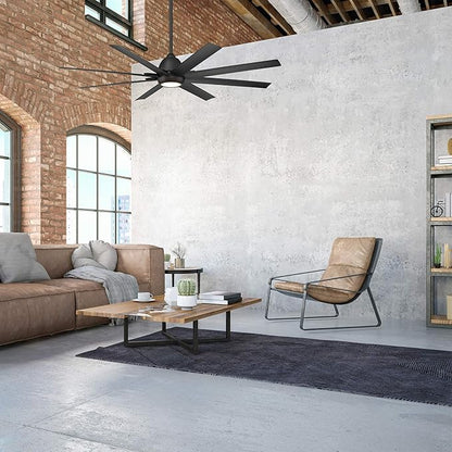 WAC Lighting F-064-MB Mocha XL 66" Outdoor Ceiling Fan & Remote, Matte Black