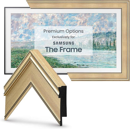Champagne 3" Color Chip Premiere Deco TV Frame (32",43",50",55",65",75",85") Compatible ONLY with Samsung The Frame and Pro TVs (Fits 2021-2025, LS03A,LS03B,LS03C,LS03D,LS03FA,LS03FW)