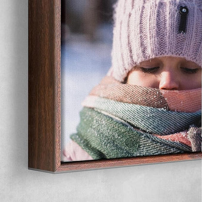 P&L ART. Personalized Custom Canvas Prints: Photo On Canvas Transform Your Photos into Stunning Framed Wall Art Digitally Printed Photo To Canvas Ideal for Home Decor Gifts Keepsakes Walnut 20X30